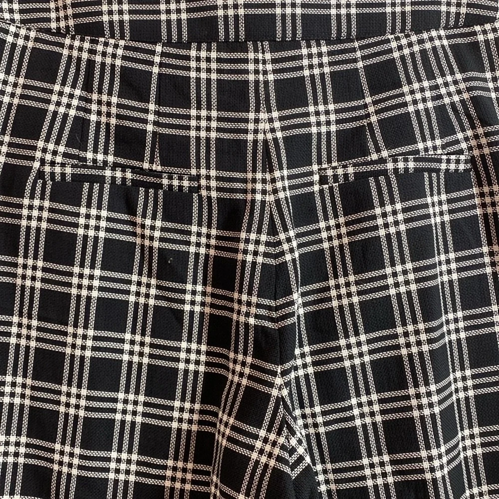VERONICA‎ BEARD Saira Check Culotte Shorts In Black White Black, size 2 - Picture 4 of 14